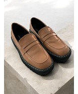 Madden Girl Loafers Women 9.5M Tan Chunky Platform Fits Big 10M - $22.49