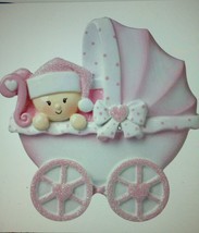 New Baby CARRIAGE- Girl Personalized Christmas Tree Ornament - $16.95