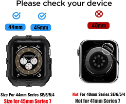 Rugged Apple Watch Sports Case Band 45Mm 44Mm 42Mm iWatch SE Series 8 7 6 5 4 3  - £37.09 GBP+