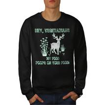 Wellcoda Vegan Sarcastic Food Deer Mens Sweatshirt - £27.44 GBP+