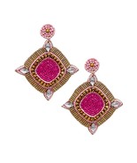 Seed Crystal Bead Dangle Earring - $12.35