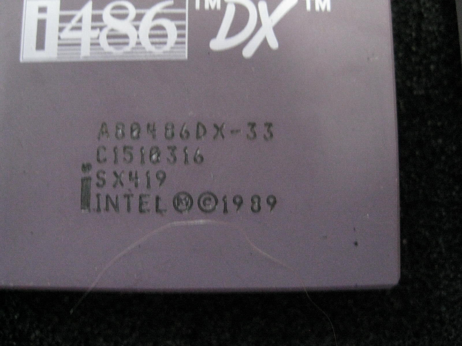 1pc Intel i486DX 33 CPU vintage 486 dx processor ceramic w gold pins - $23.75