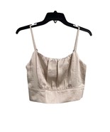 Lulus Luxe&#39;d Out Champaign Satin Cropped Tank Top Medium New - £21.25 GBP