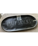 Rae Dunn Party Snacks black melamine tray - $25.00
