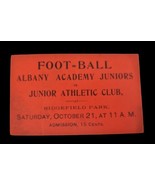 Antique Football Ticket Albany Academy Juniors v Junior Athletic Club NY... - $556.66 MXN