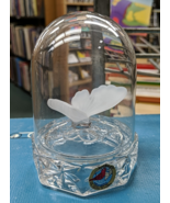 Hofbauer Byrdes Lead Crystal Frosted Butterfly Under Dome - $29.69