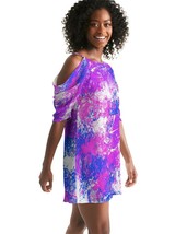 Womens Dresses, Cotton Candy Purple Style Open Shoulder A-Line Dress - £46.90 GBP