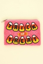   Halloween Trick Or Treat Beaded Coin Bag - $29.45
