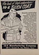 1958 Print Ad 10-X Bush Coats Reeves Heathcote Poplin Des Moines,Iowa - $6.31