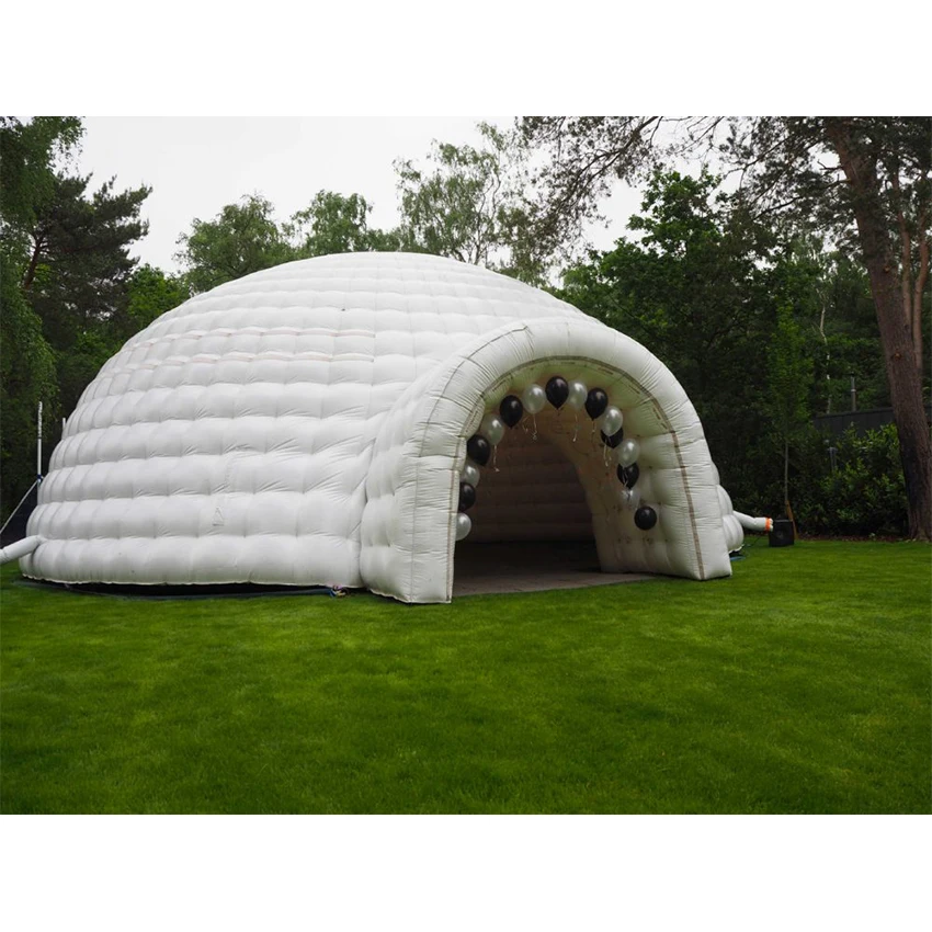 FUNWORLD White Inflatable Dome Air Tent With Led Light Igloo Camping Tent Dome - £1,864.86 GBP