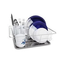 Relaxdays Stainless Steel Large Dish Drainer With Drip Tray and Collection Tray  - £39.96 GBP