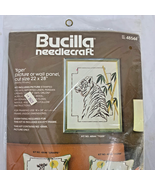 Bucilla Tiger Needlepoint 48544 Wall Picture Kit 22x28 Linen Stamped NEW... - $17.95