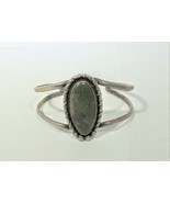 Vintage Native American Green Turquoise Sterling Silver 925 Bracelet Cuff - $186.12