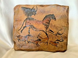 Bradford Exchange The Dawn of Man Running Galloping Mare Stone Tile Wall Plaque - $35.00