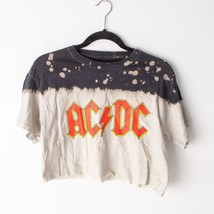 ACDC T-Shirt Sz S Rock Tour Band Metal Hard Vintage Music heavy metal croptop - £14.78 GBP