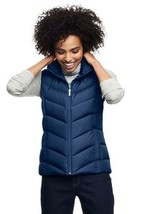 Lands End Women&#39;s Down Vest Deep Sea New - £31.45 GBP