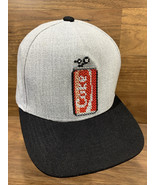 Coca Cola Coke Can Structured Snapback Hat Embroidered Pixel Soda Gray B... - $20.83 CAD