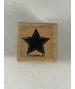 Illustrated Star Shape Stampin Up Woodblock Rubber Stamp - $6.49 CAD