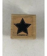 Illustrated Star Shape Stampin Up Woodblock Rubber Stamp - £3.75 GBP