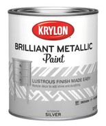 Krylon Brilliant Metallic Paint, Interior Silver, 1 QT - £23.64 GBP