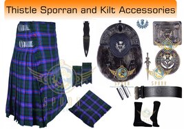 Men&#39;s Scottish Armstrong Tartan 8 yard Kilt,Highland Wedding Kilts &amp; Accessories - £97.64 GBP