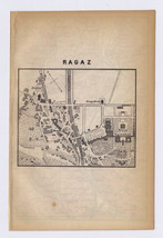 1893 Original Antique City Map Of Bad Ragaz / Switzerland - $26.01