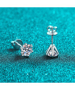 GRA Certified Martini Set Round Cut 6-Prong 0.3 - 2ct Moissanite S925 Ea... - $65.00+