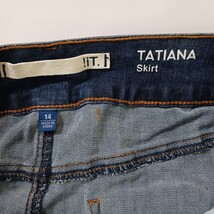 !iT Tatiana Women's Size 14 Blue Jean Skirt Tummy Tuck Stretch Corset Denim image 4