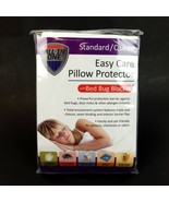 All-In-One Pillow Protector With Bed Bug Blocker Allergen Barrier Water ... - £10.82 GBP