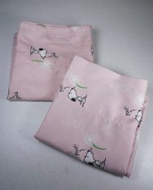 Berkshire Snoopy Two Standard Pillowcases Poof Dandelion Pink - $14.84