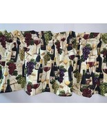 Wine Bottles Glass VALANCE / CURTAIN Panel kitchen window treatment Curt... - £17.31 GBP+