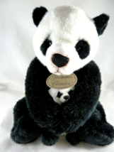 Russ Berrie Yomiko Mommy and Baby Plush Panda Bears 11&quot; sitting AWESOME - $17.32
