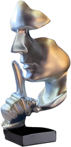 Aboxoo Abstract Statues Silence Is Gold Decorative Objects,Modern and Simple Res - £23.15 GBP