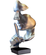 Aboxoo Abstract Statues Silence Is Gold Decorative Objects,Modern and Si... - £22.29 GBP