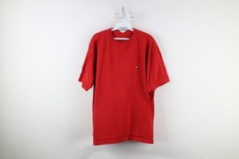 Vintage Y2K 2003 Tommy Hilfiger Mens Large Faded Flag Logo Short Sleeve T-Shirt - £30.72 GBP