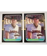 1987 Donruss Jeff Robinson San Francisco Giants #559 Green Slime Hat Err... - £53.12 GBP