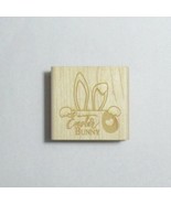 Mason Row Wood Mounted Rubber Stamp SPRING EASTER BUNNY EARS MRHL 1619 - $20.39 CAD