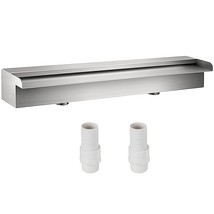 VEVOR Pool Fountain Stainless Steel Pool Waterfall 23.6&quot; x 4.5&quot; x 3.1&quot;(W... - $108.29