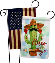 Mr Cactus Cinco de Mayo - Impressions Decorative USA Vintage - Applique Garden F - $30.97