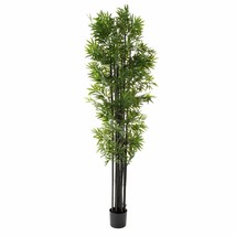72 Inch Faux Bamboo Tree Plant Indoor Home Accent Decor Artificial Leaves - £143.55 GBP