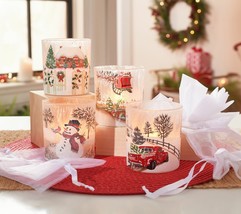 S/4 Frosted Glass Votives with Tealights and Gift Bags by Valerie - $48.48