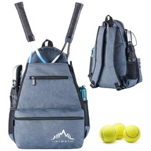 Tennis Backpack Tennis Bag - Large Storage Holds 2-3 Rackets And Necessities Wit - £34.36 GBP