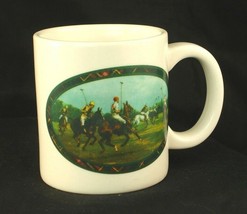 Polo Ralph Lauren Ceramic Coffee Mug Tea Cup Polo Scene Equestrian Horse  - £5.57 GBP