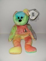 Ty Beanie Baby Peace Bear Has numbered Oval Inside Tush Tag Rare - £31.06 GBP