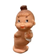 LaFlex Vintage Rubber Baby Squeaker Toy Top Knot Hair &amp; Diaper Collectible - $628.99 MXN
