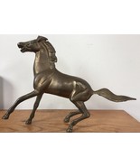 Vtg Solid Brass Hollywood Regency Metal Horse Figurine Statue Sculpture ... - £62.75 GBP