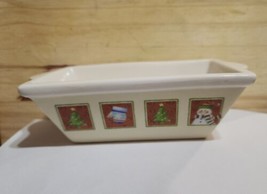  Mini Loaf Pans Christmas Ceramic Baking Dish Hostess Gift 6x4x2 - £6.41 GBP