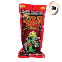 3x Pouches Alamo Candy Co Sour Big Tex Tasty Dill Pickle In Chamoy | 13.1oz - £18.43 GBP