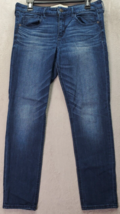 Abercrombie &amp; Fitch Jeans Womens Sz 10 Blue Denim Cotton Flat Front Straight Leg - £14.44 GBP
