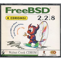 FreeBSD 2.2.8  UNIX Install 4 CDs Walnut Creek CDROM December 1998 - $199.00